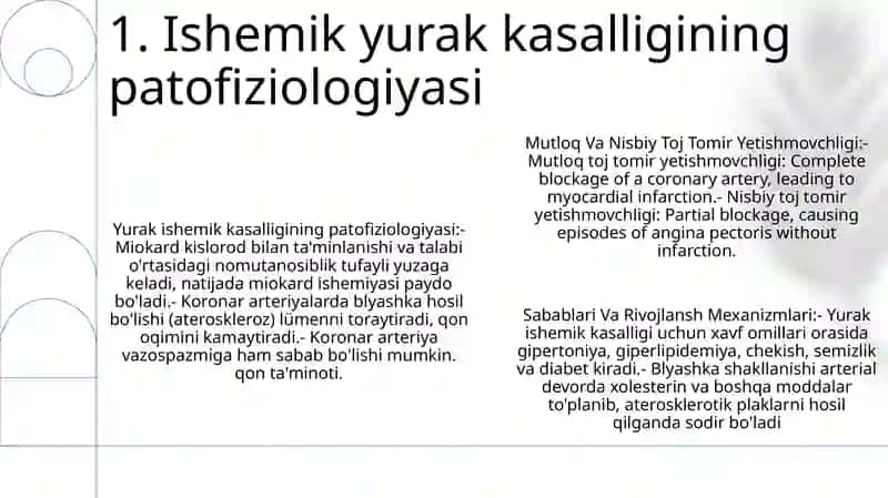 Mutloq Va Nisbiy Toj Tomir Yetishmovchligi Yurak Ishemik Kasalgi Uning Shakllari Va Rivojlansh Mexanizmlari 2