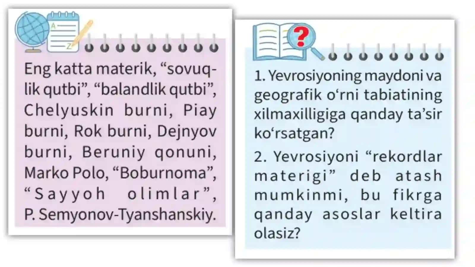 Yevrosiyoning geografik o'rni,o‘rganilishi 2