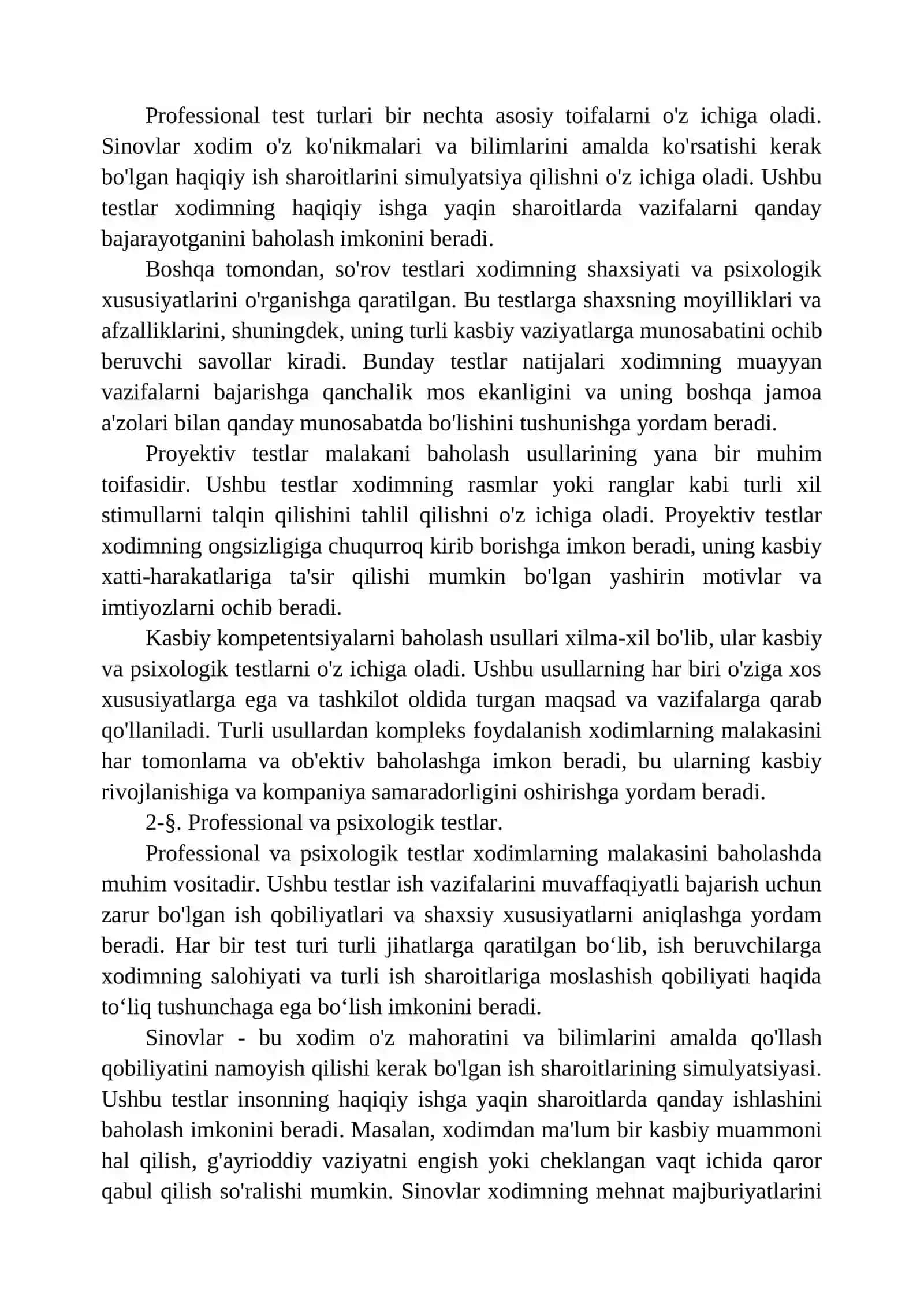 Kasbiy kompetentsiyalarni baholash usullari 2