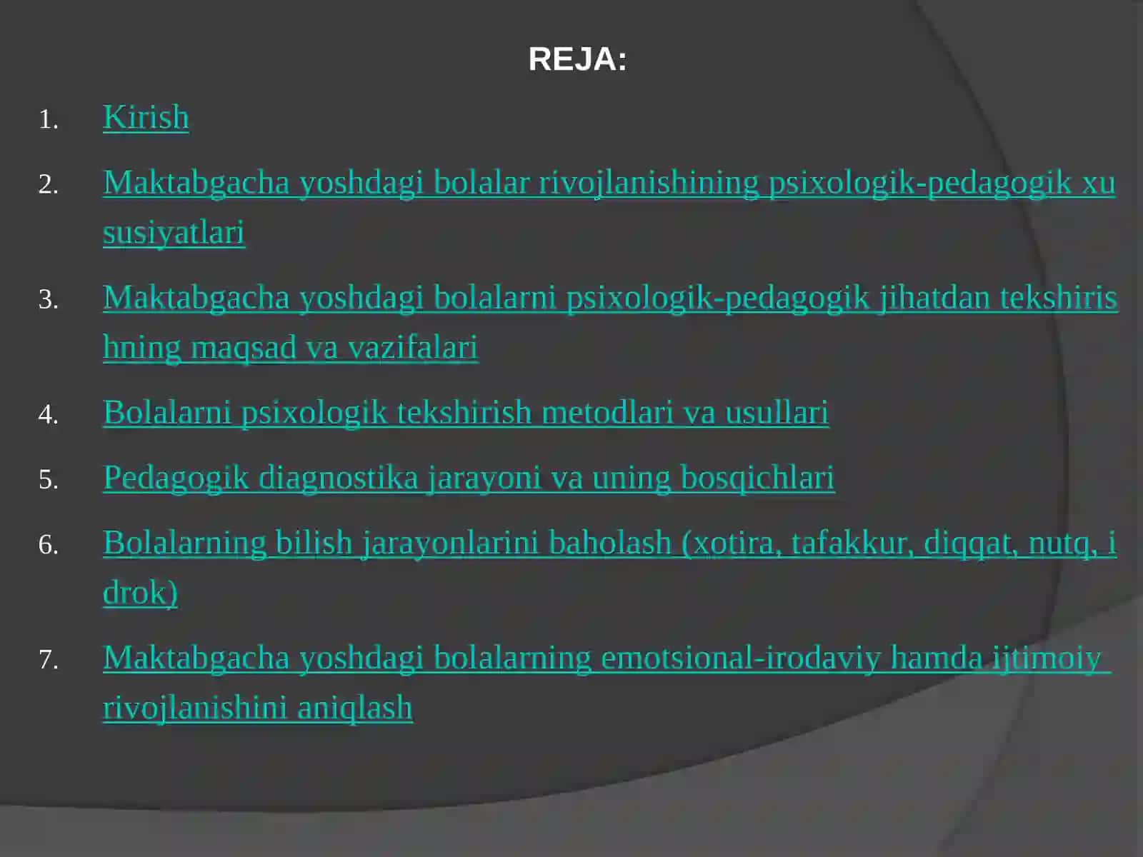 Maktabgacha yoshdagi bolalarni psixologik-pedagogik jihatdan tekshirish 2