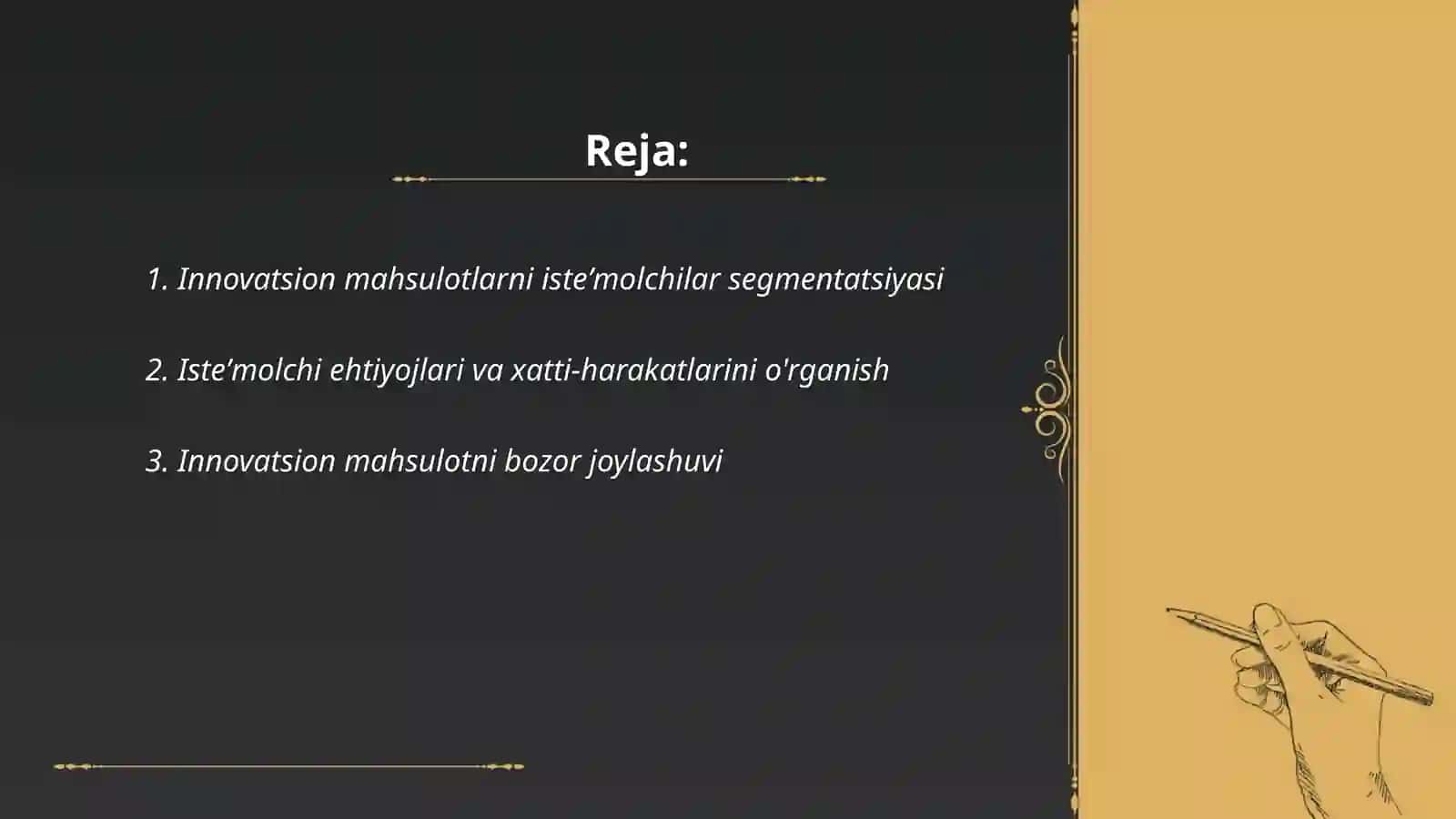 Innovatsion mahsulotlarni isteʼmolchilarga yetkazish boʻyicha qaror qabul qilish 2