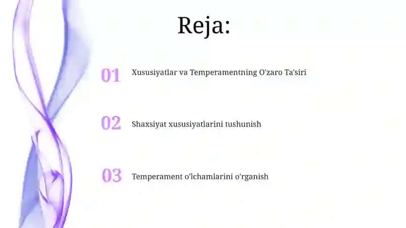 Shaxsning individual xususiyatlari. Temperament 2