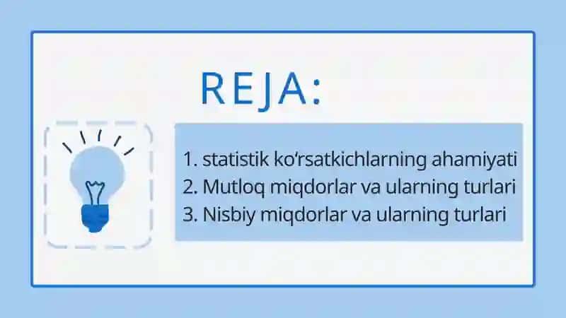 TASVIRIY STATISTIKA KO‘RSATKICHLARI 2
