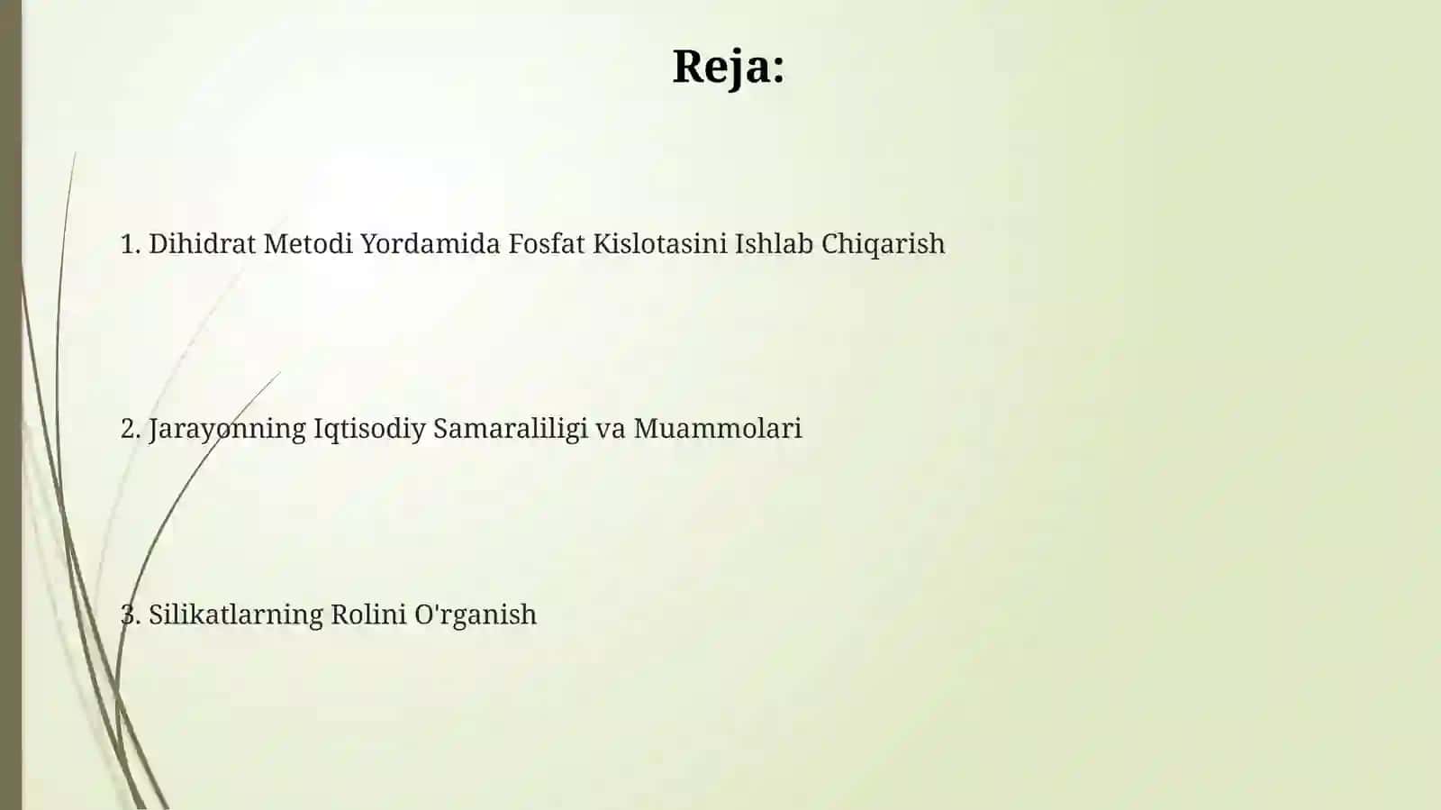 Dihidrat Metodi Yordamida Fosfat Kislotasini Ishlab Chiqarish 2