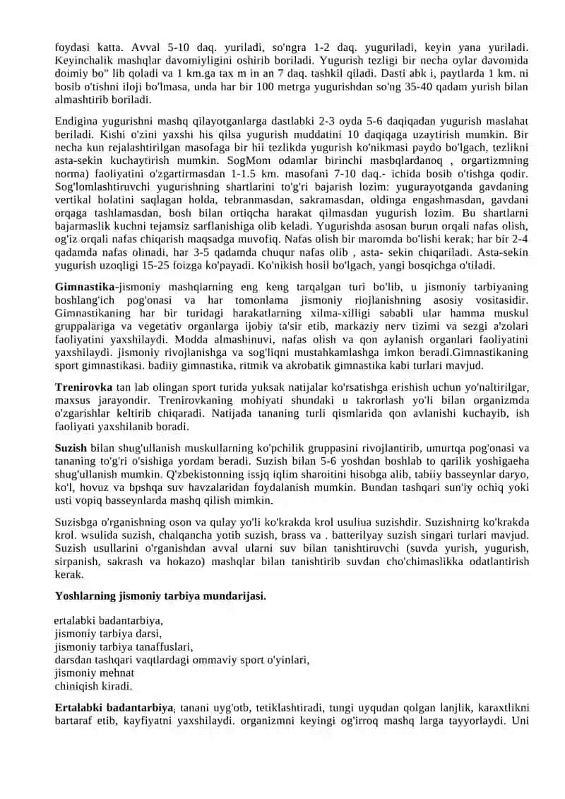 Jismoniy Tarbiya 2