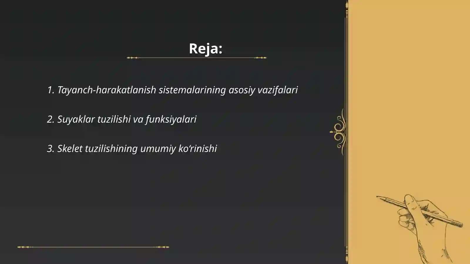 Tayanch harakatlanish sistemalarining tuzilishi 2