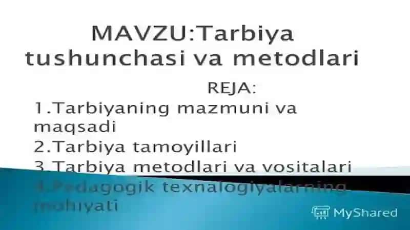 TARBIYAVIY ISHLAR METODIKASI 2