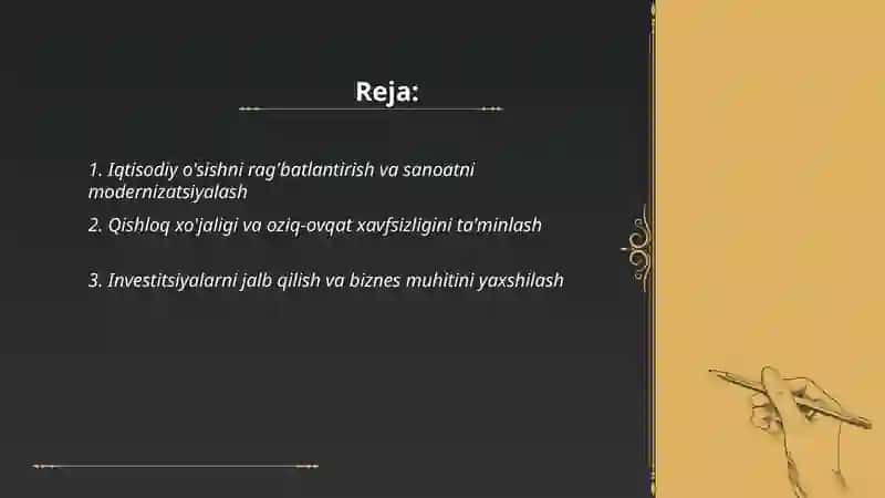 2022-2026 yillarga mo'ljallangan Yangi O'zbekiston Taraqqiyot strategiyasi 2