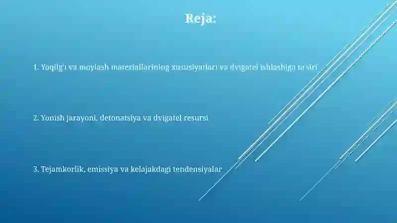 Yoqilgʻi moylash materiallari va ularning dvigatel ishlashiga ta'siri 2