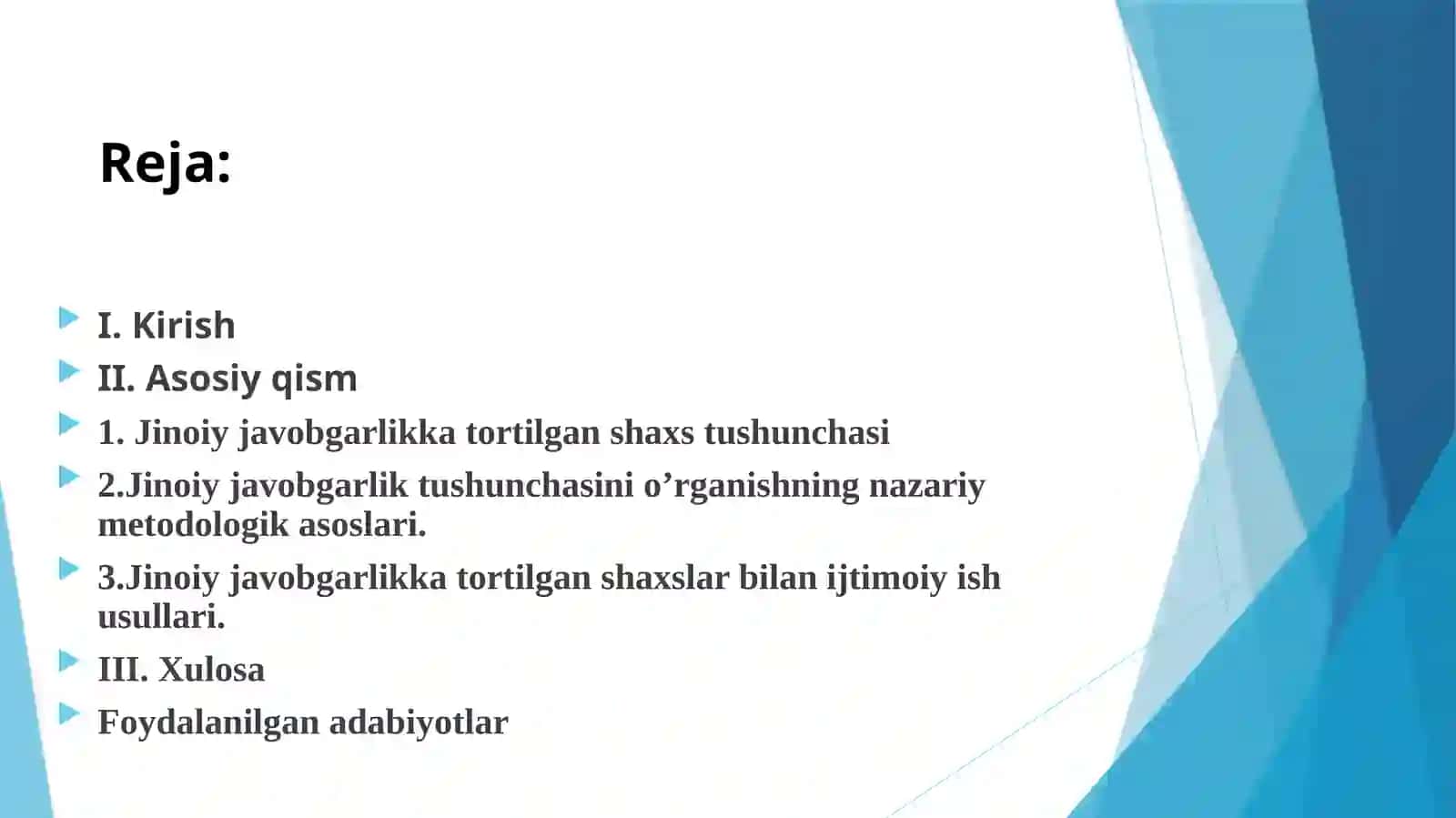 Jinoiy javobgarlikga tortilgan shaxslar bilan ijtimoiy ish. 2