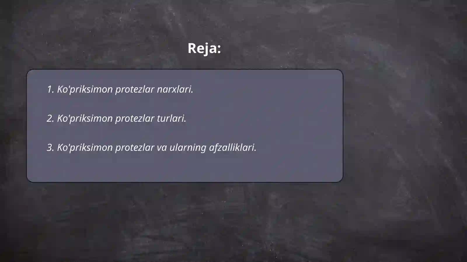 Ko'priksimon protezlar 2