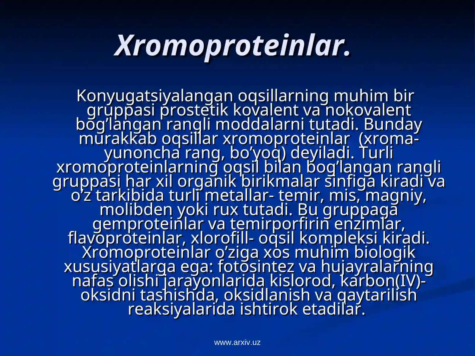 Xromoproteinlar 2