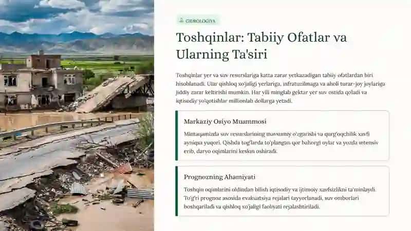 Toshqin Oqimlarini Prognozlash Usullari 2