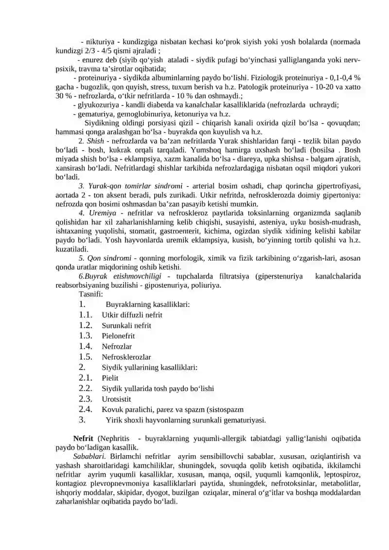 Siydik ayirish tizimining kasalliklari 2
