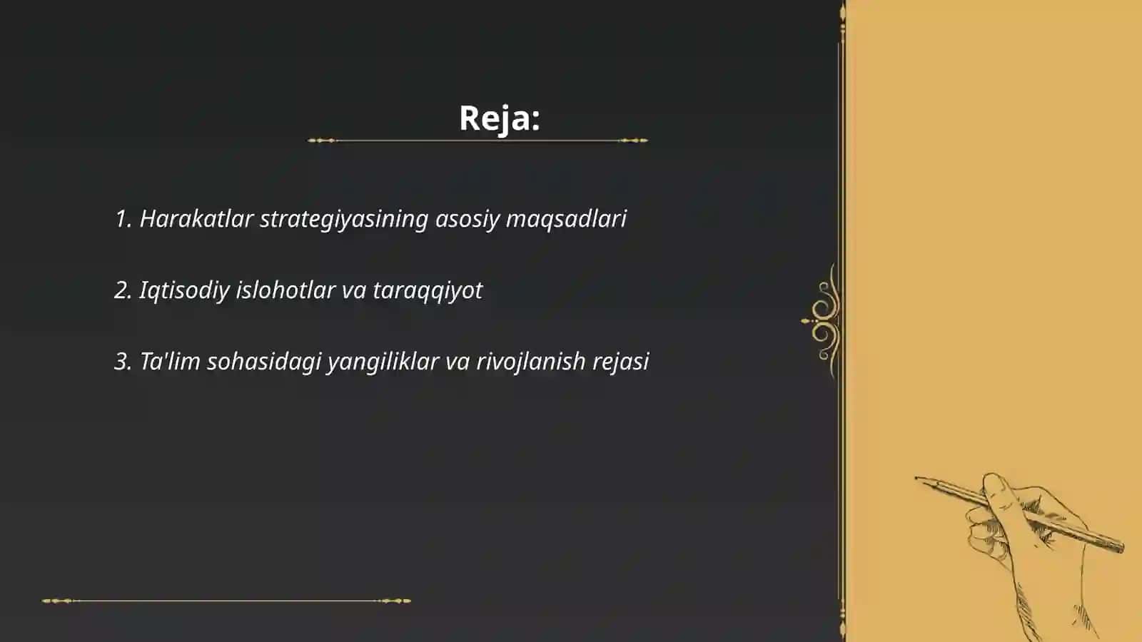 Harakatlar strategiyasidan taraqqiyot strategiyasi sari 2