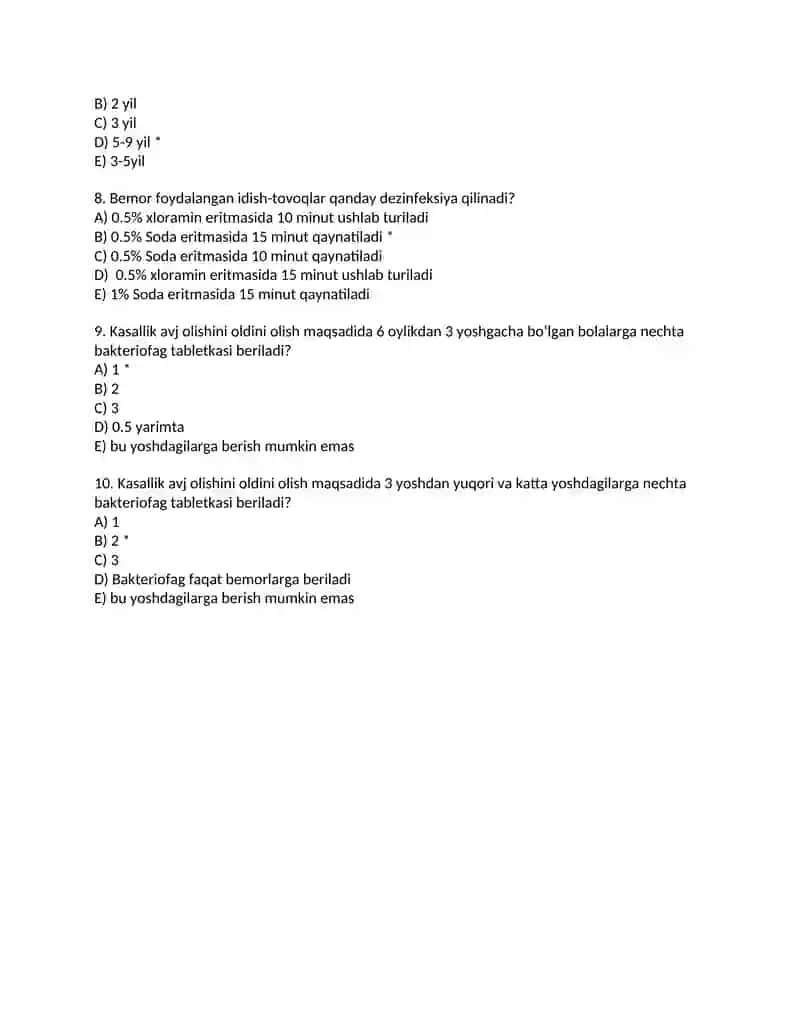 Shigellyozlar test 2