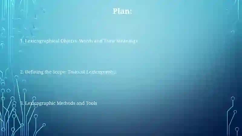Lexicography 2