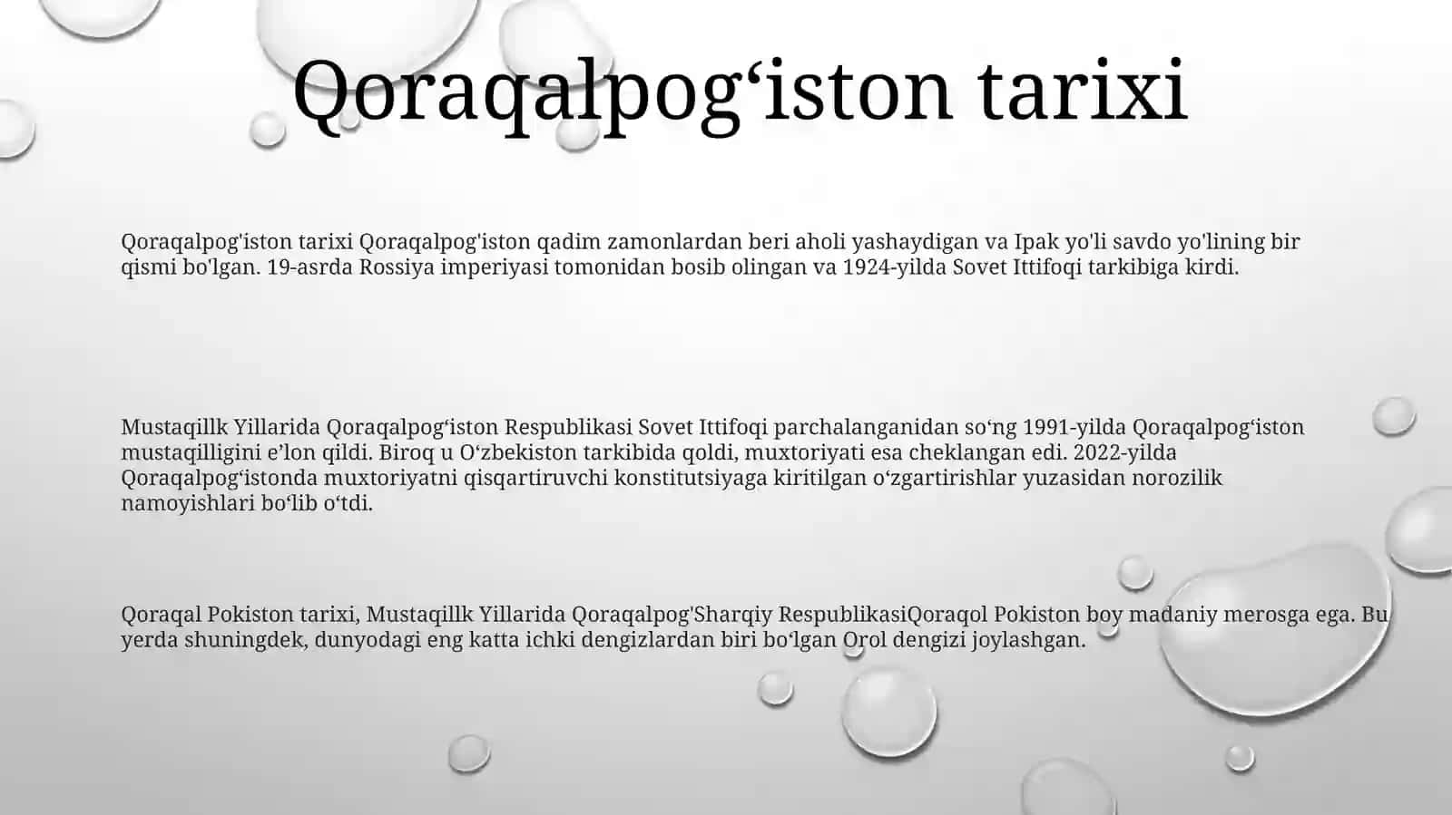Mustaqillk Yillarida Qoraqalpog'Iston Respublikasi 2