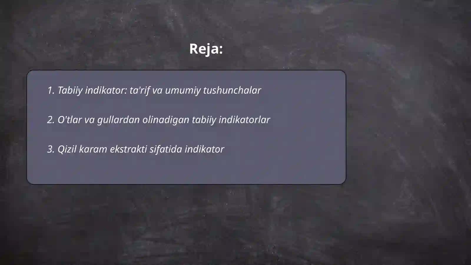 Tabiiy indikator 2