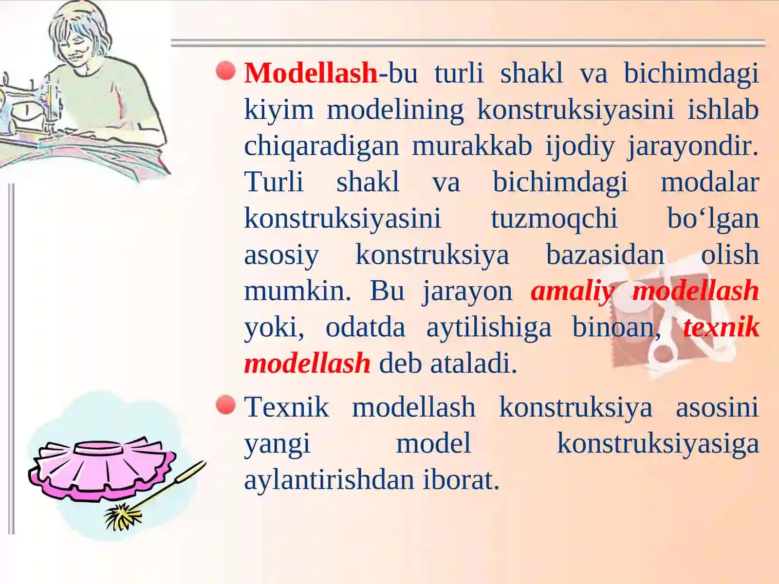 Yubkalarni texnik modellashtirish 2