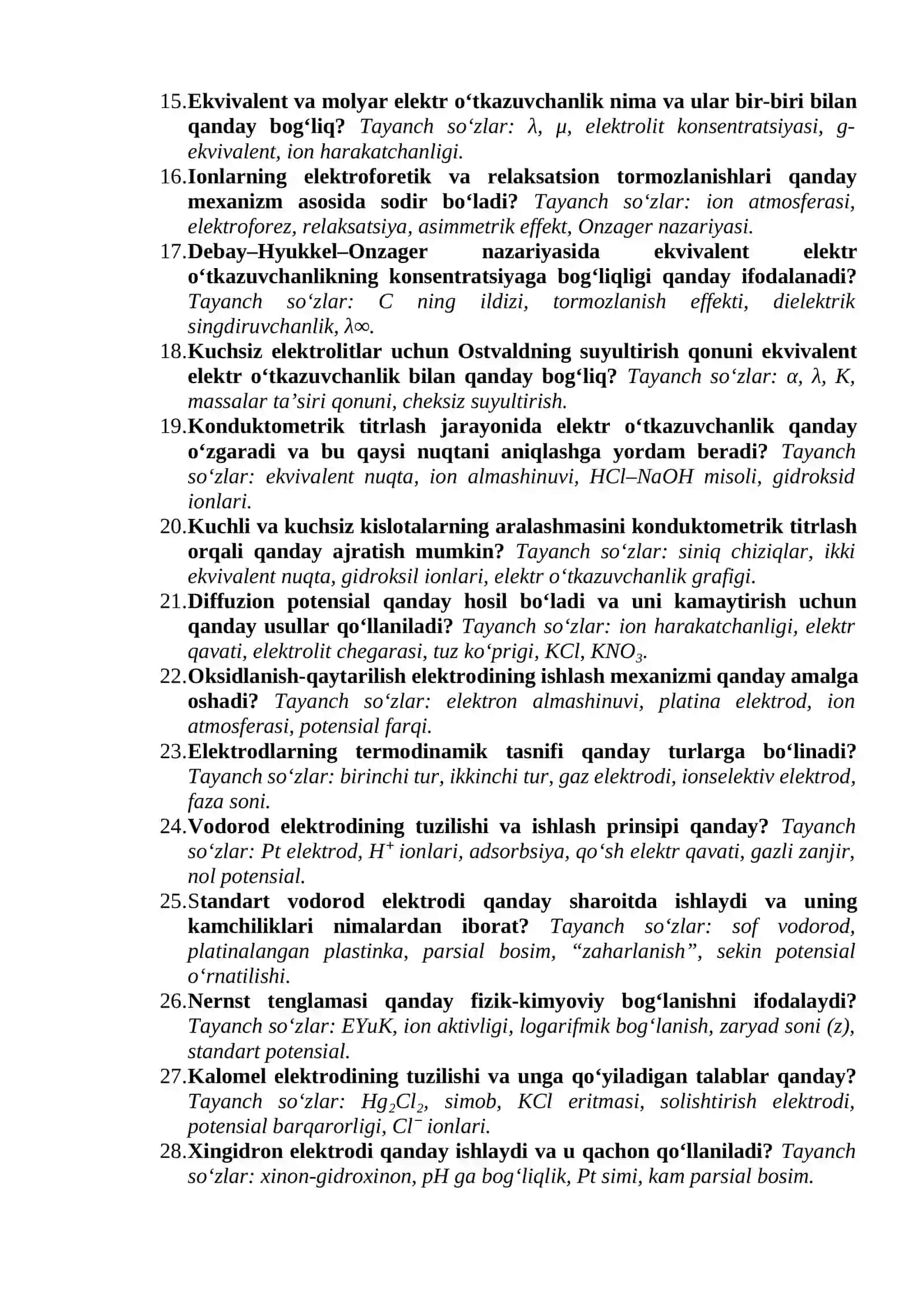 Elektrolitik dissotsiatsiyalanish nazariyasi 2