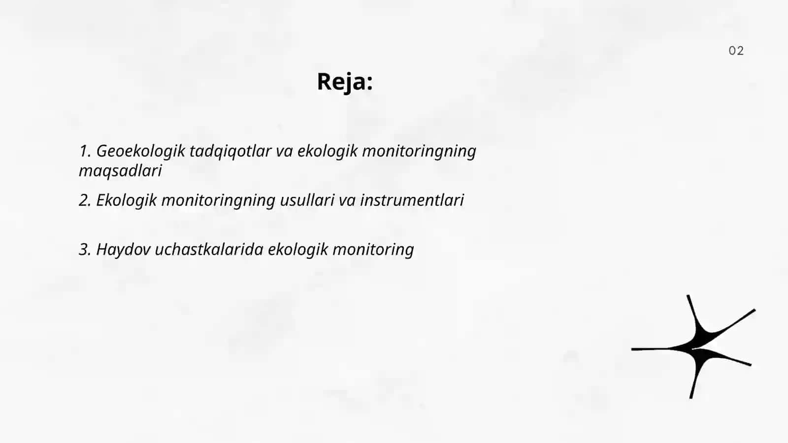 Geoekologik tadqiqotlarda ekologing monitoringning o'rni va ahamiyati 2