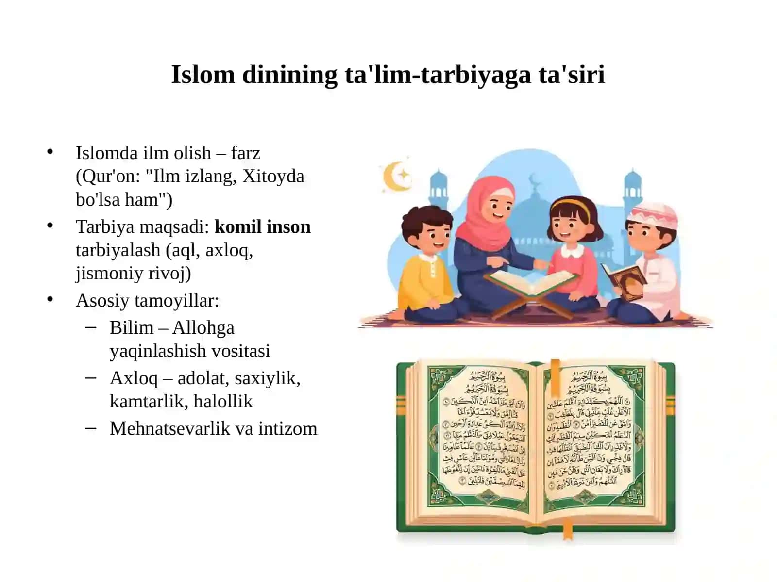 VII asrdan XIV asrning birinchi yarmigacha O`rta Osiyoda tarbiya, maktab va pedagogik fikrlar 2