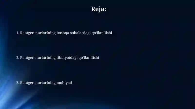 Rentgen nurlari va ularning amaliy tadbiqi 2