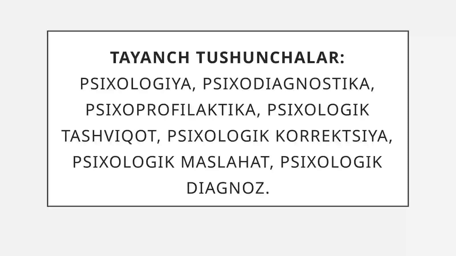 Psixodiagnostika predmeti, maqsadi va vazifalari 2
