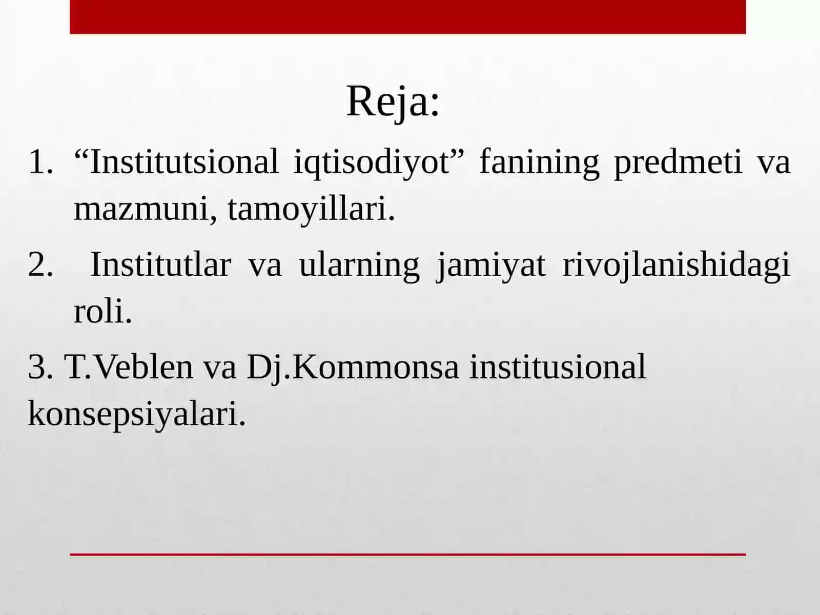 Institutsional iqtisodiyot 2
