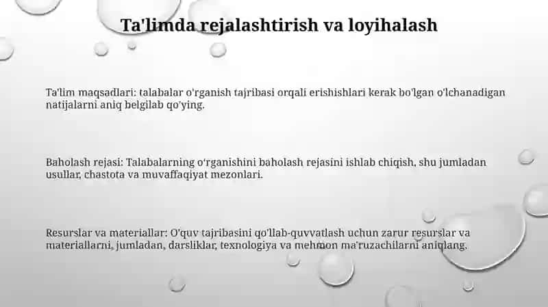 Pedagogik Kompetentlikni Shakllantirishda Loyihalashtirish Va Rejalashtirish YoʻLlari, TaʼLim Vositalari 2