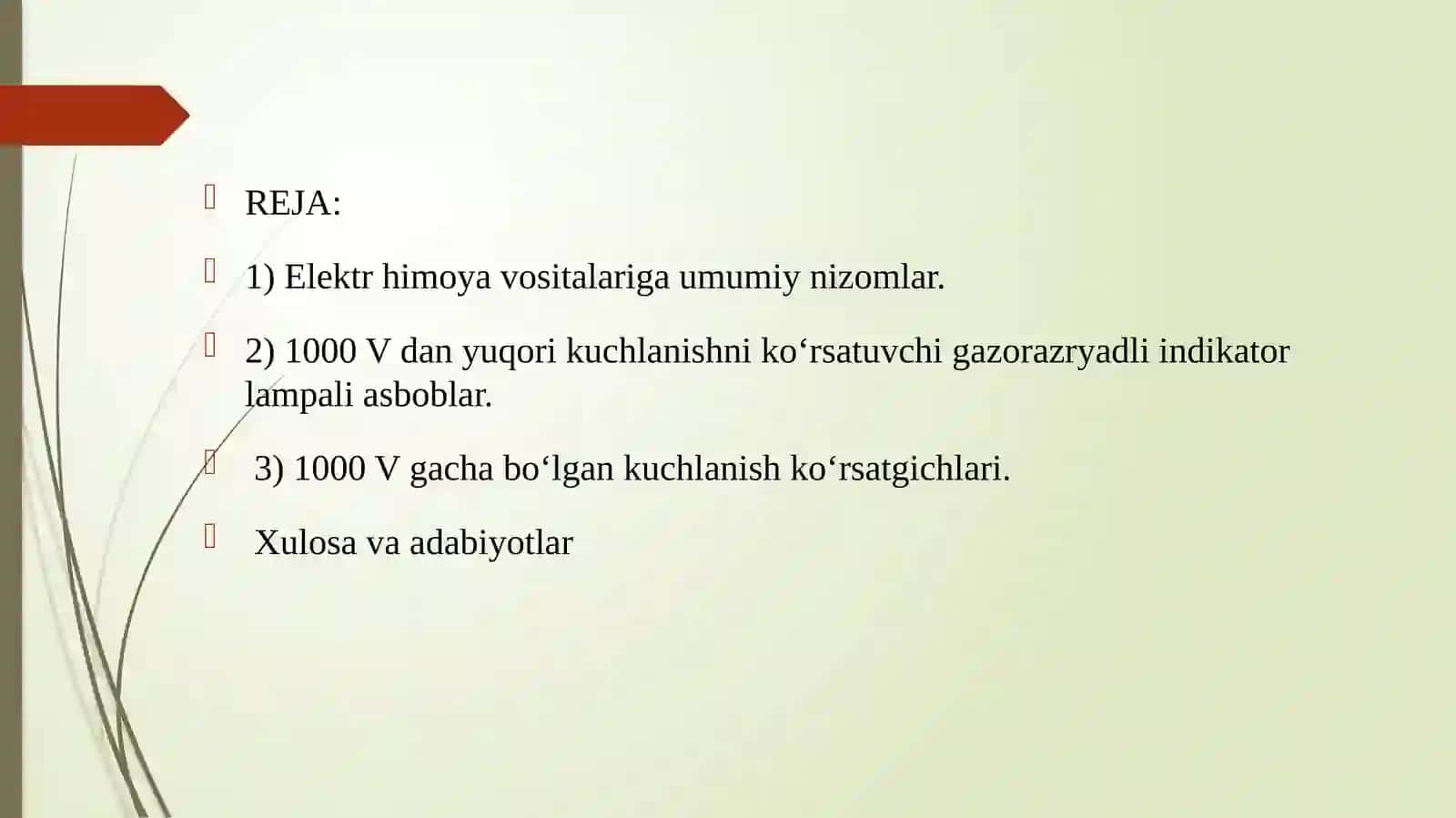 Elektr Xavfsizligi Asoslari Taqdimoti 2