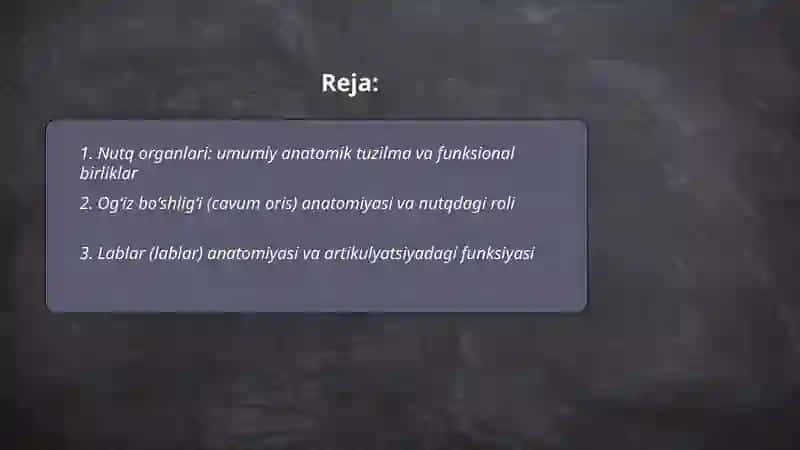 Nutq organlarining meʼyordagi anatomiya va fiziologiyasi 2