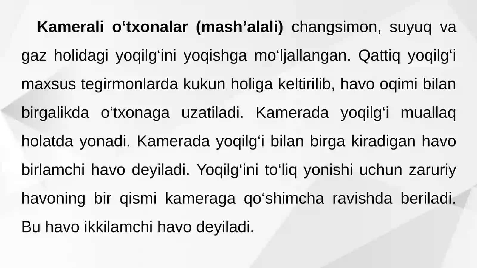 Kamerali o‘txonalar 2