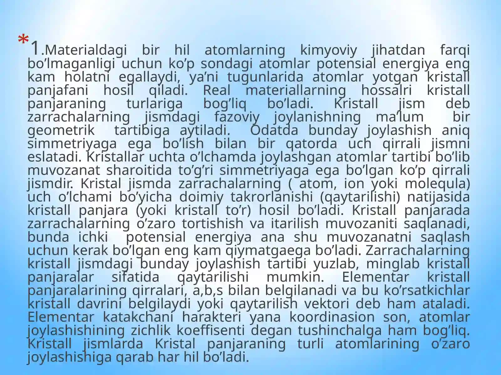 Kristallarhaqidama'lumot 2