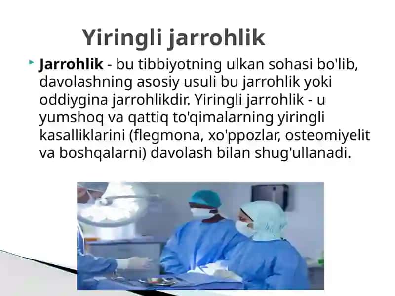 Yiringli Xirurgik Kasalliklar Bilan O'rgan Bemorlar Parvarishi Xususiyatlari 2