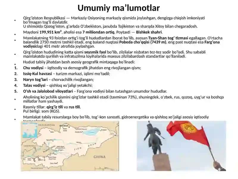 qirg'iziston geografiyasi 2