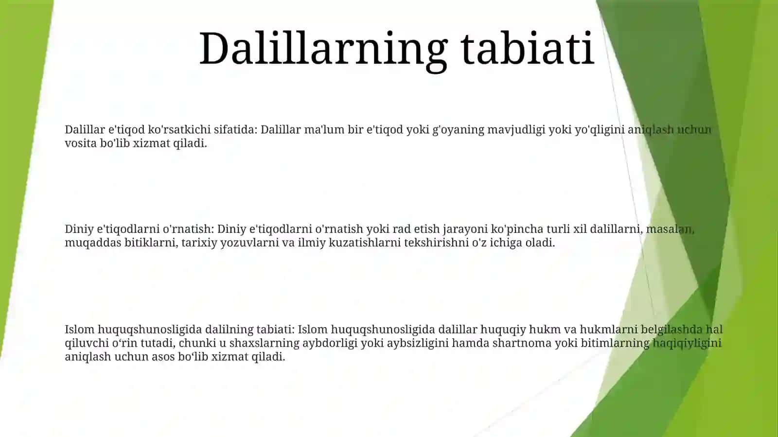 Dalillash Va Ishonch-E'Tiqodining Shakillanish Jarayoni 2