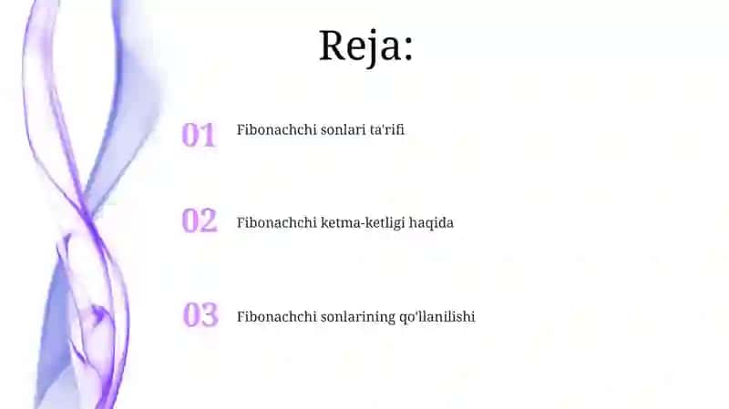 Fibonachi sonlari 2