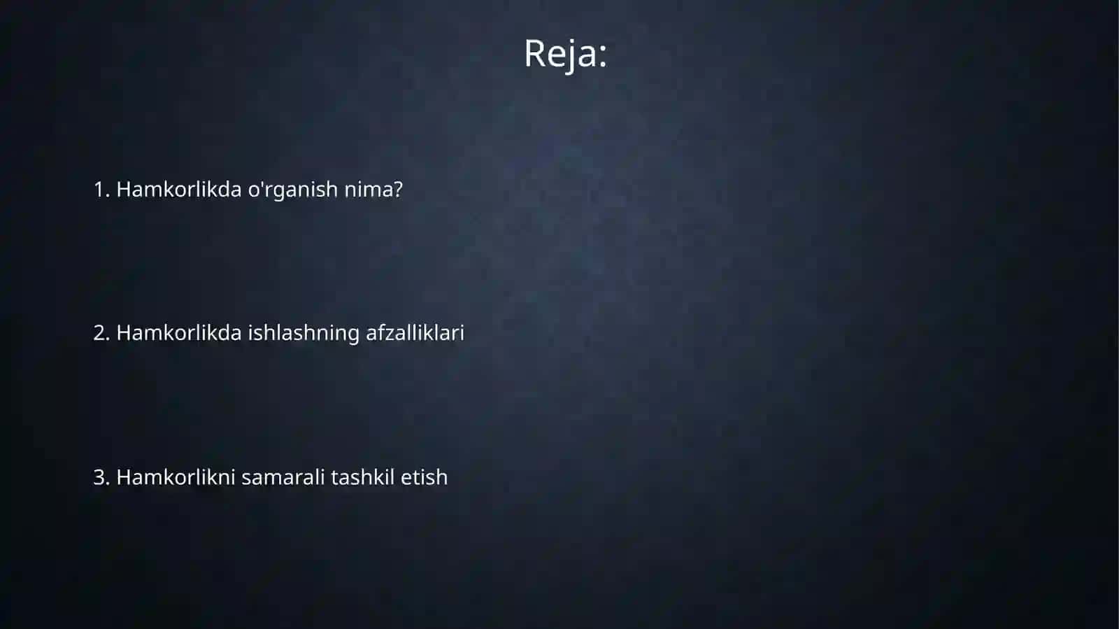 Boshqalar bilan ishlash hamkorlikda oʻrganish 2