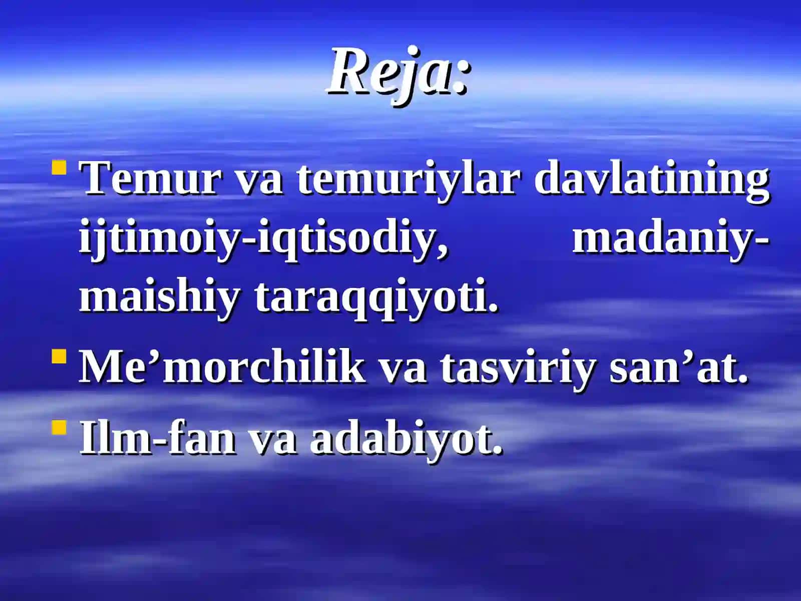 Temur va Temuriylar davri madaniyati 2