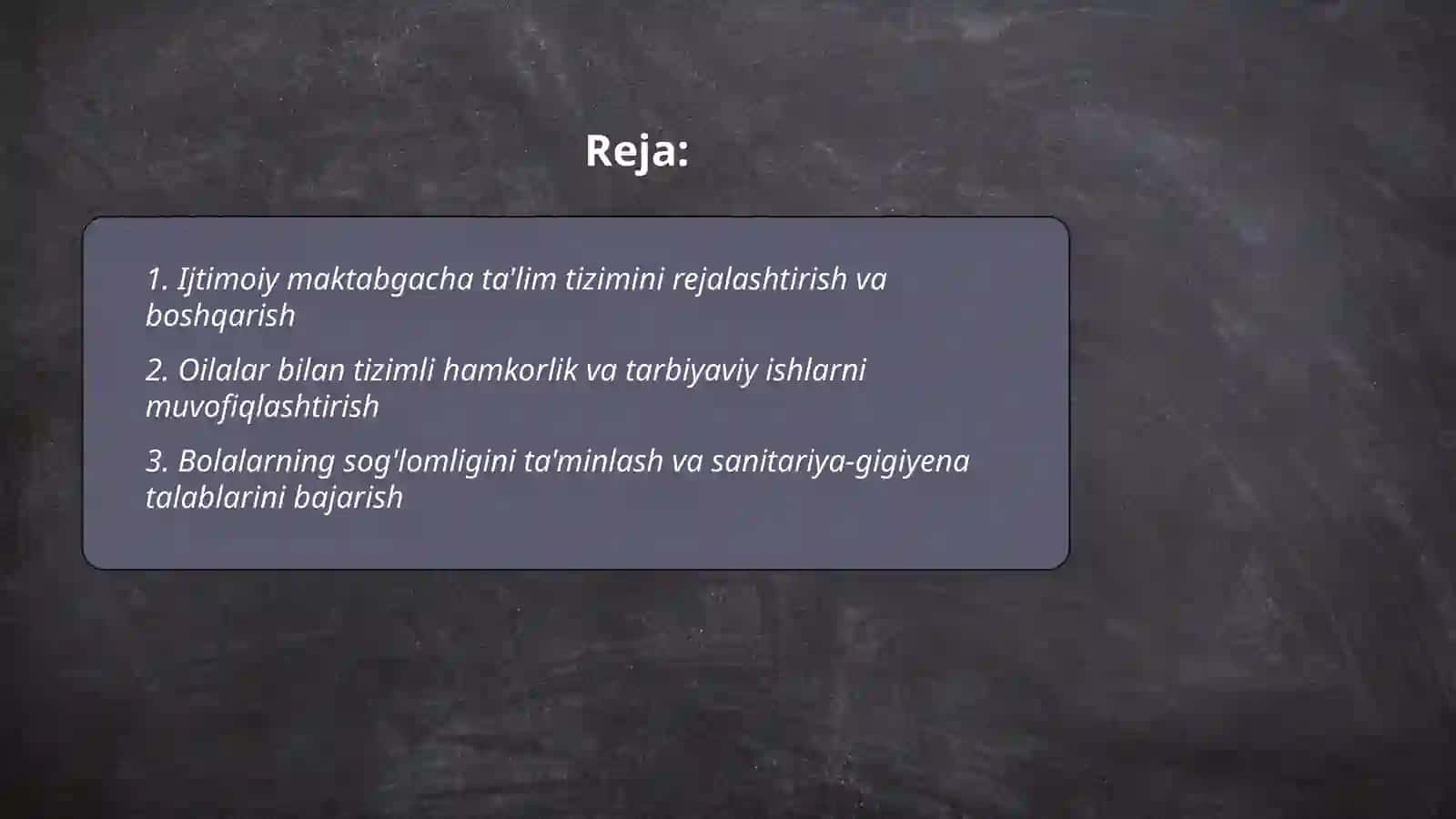 Ijtimoiy maktabgacha ta'limni tashkil etish vazifalari 2