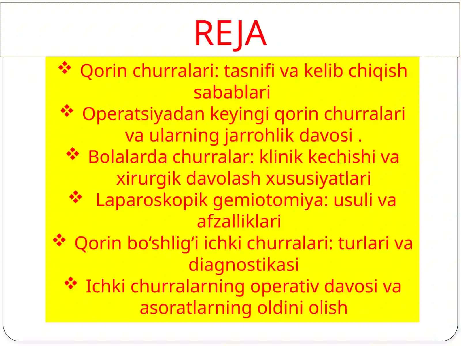 Operativ xirurgiya va topografik anatomiyasi 2