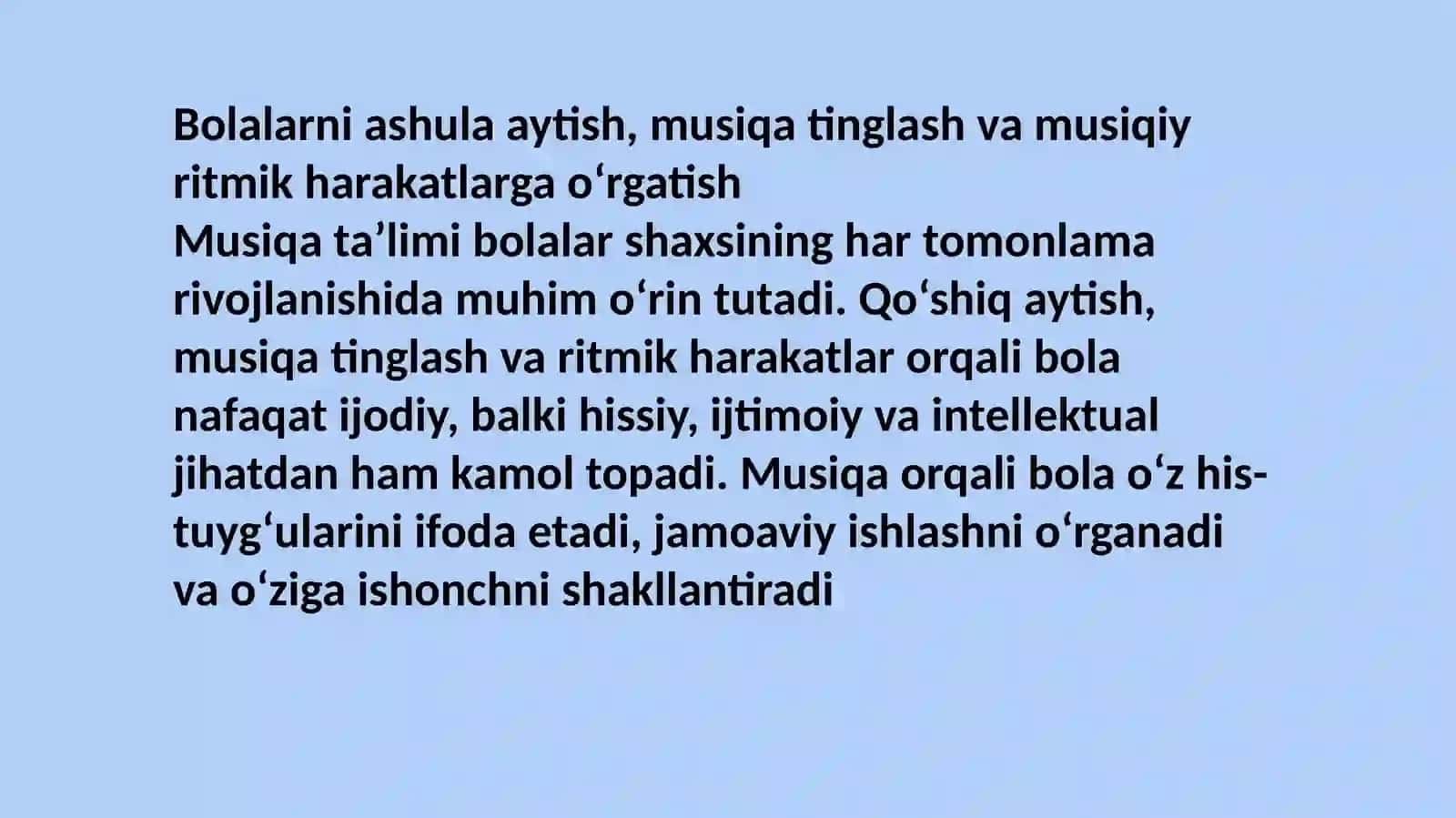 Musiqa Ta’limi Bolalarga 2