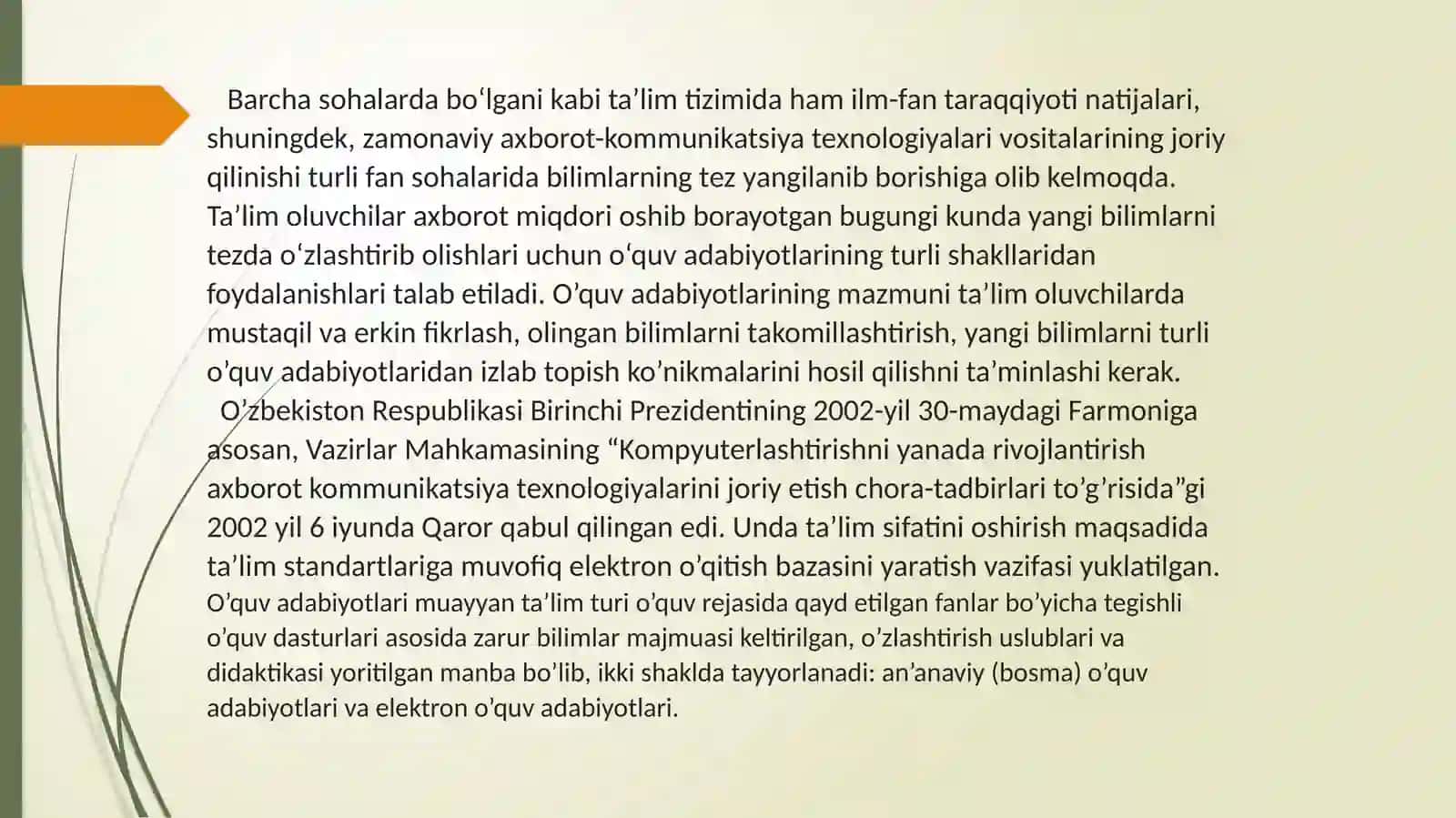 Adabiyotlar bilan ishlash. Adabiyotlarni tahlil etish va ular bilan mustaqil ishlash texnologiyalarini o’zlashtirish 2