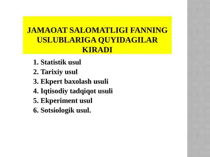 Jamoat salomatligiva sog‘liqni saqlashni tashkil etish faniga kirish 2