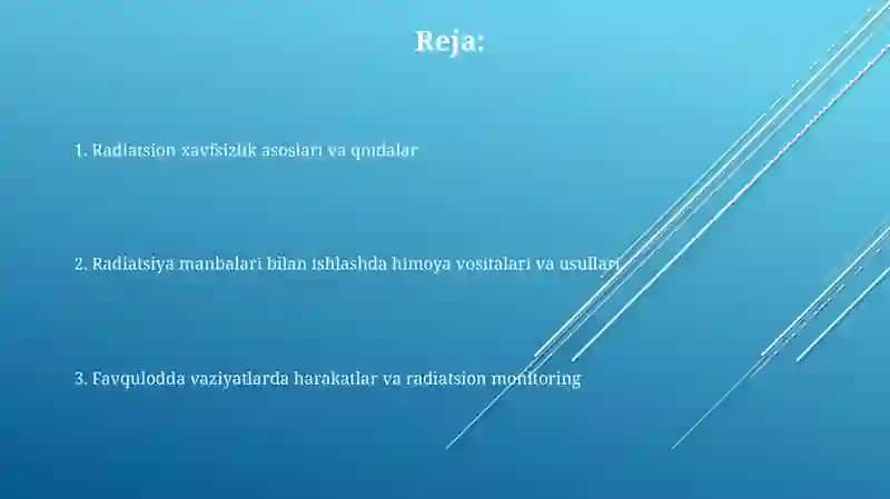 Radiatsiadan foydalanish qoidalari va himoyalanish 2