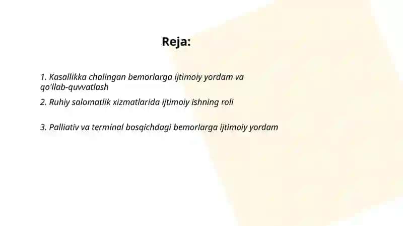 Sog'liqni saqlash sohasida ijtimoiy ish 2