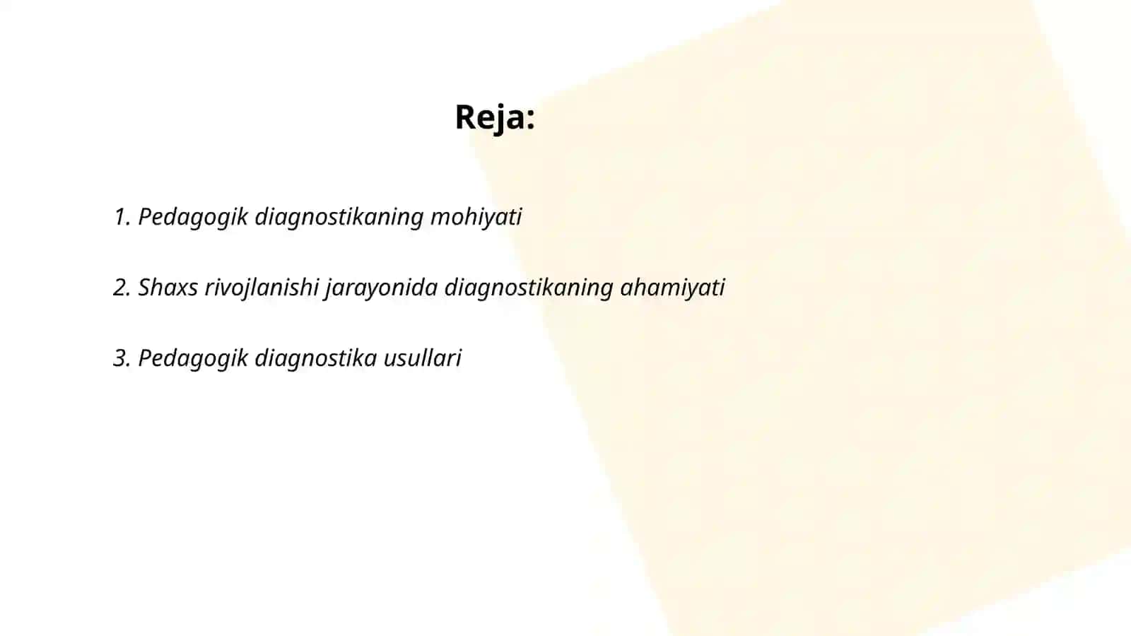 Pedagogik diagnostikaning shaxs rivojlanishidagi 2