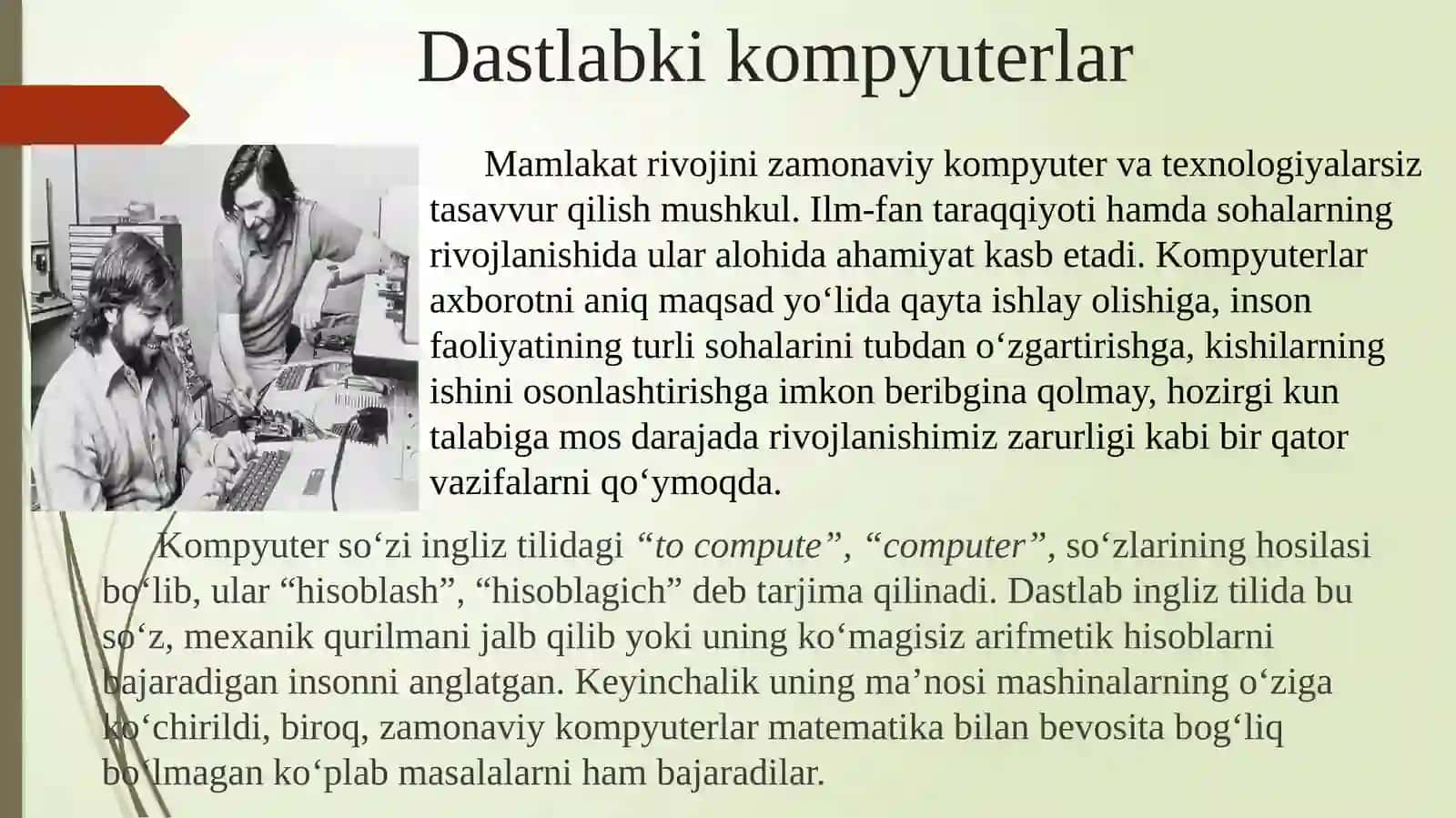 Kompyuterlashtirilgan ish o‘rni va  mehnat xavfsizligiga rioya qilish. Mediateka uskuna va vositalarini o‘rnatish 2
